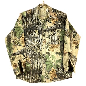 Vintage Five Brother Realtree Camouflage Shirt Size Large Multicolor Made Usa