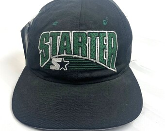 Vintage Starter The Right Hat Wool Blend Snapback Hat Cap Adjustable Black Nwt