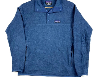 Patagonia Snap T Women's Fleece Sweater Jacket Size Small Blue