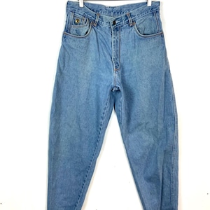 Vintage Y2K Baggy Denim Jean Size 36 Blue Light Wash Tapered