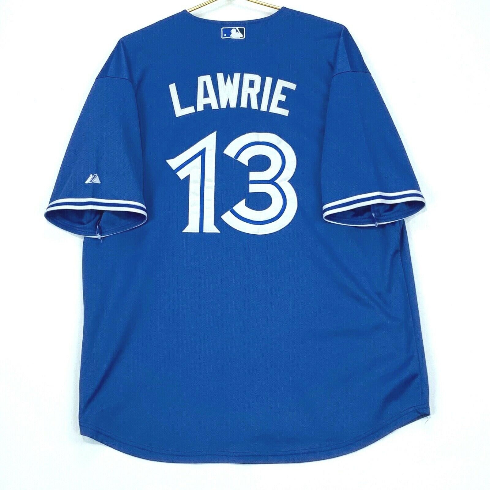 Brett Lawrie 13 Toronto Blue Jays Majestic Jersey Size 50 