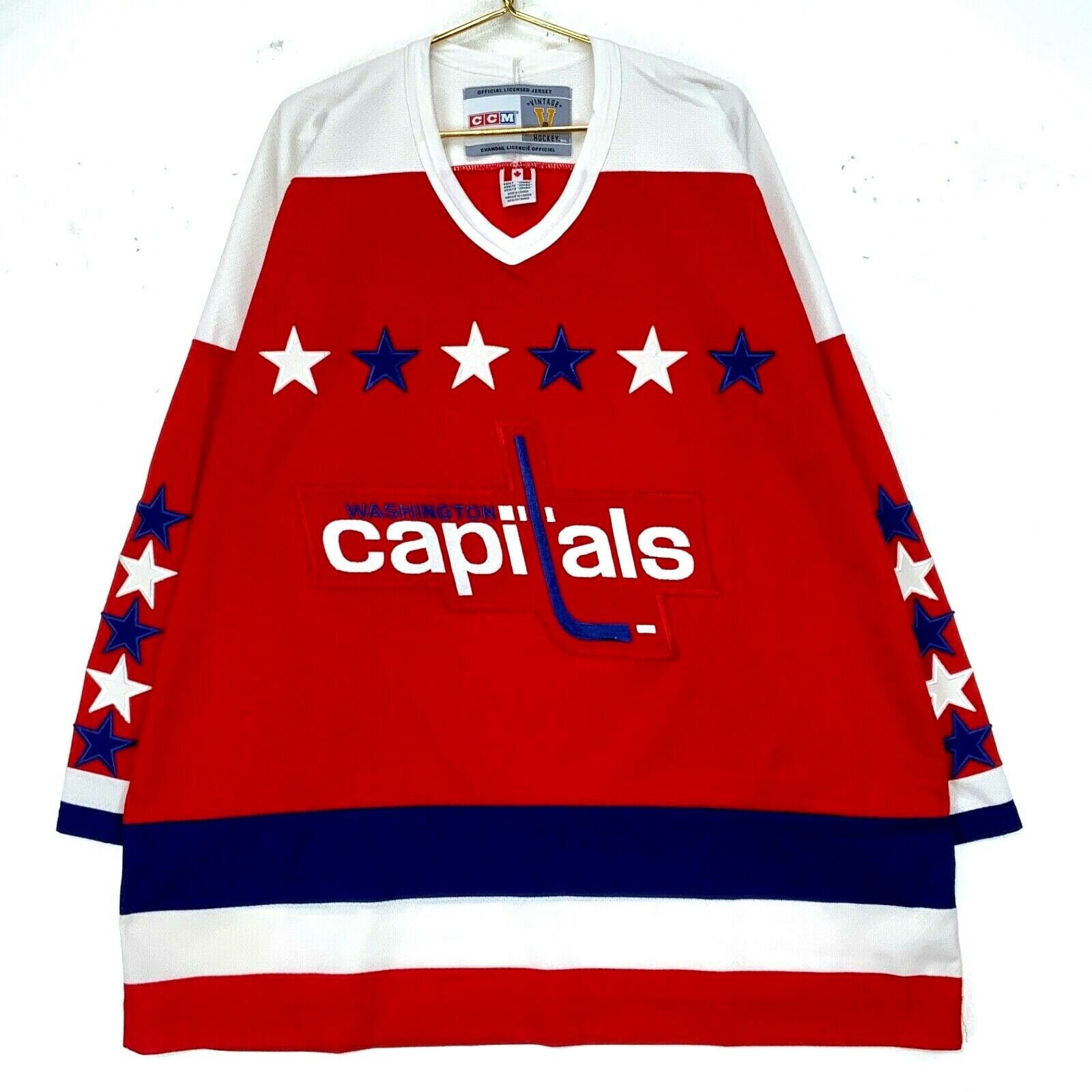 Buy the Vintage Washington Capitals NHL Hockey Jersey Men's Size XL