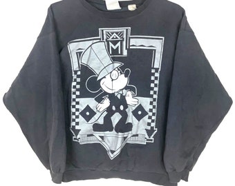 Vintage Mickey Mouse Disney Sweatshirt Crewneck Kleiner Cartoon Distressed 80er Jahre