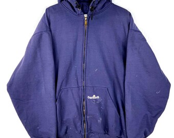 Vintage Carhartt Active Full Zip Hoodie Jacket Extra Large