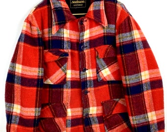 Vintage Andhurst Full Zip Sherpa Lined Wool Coat Jacket Size Medium