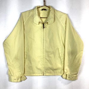 Vintage Sir Jac Harrington Windjacke Größe Large Gelb Full Zip 80er Jahre