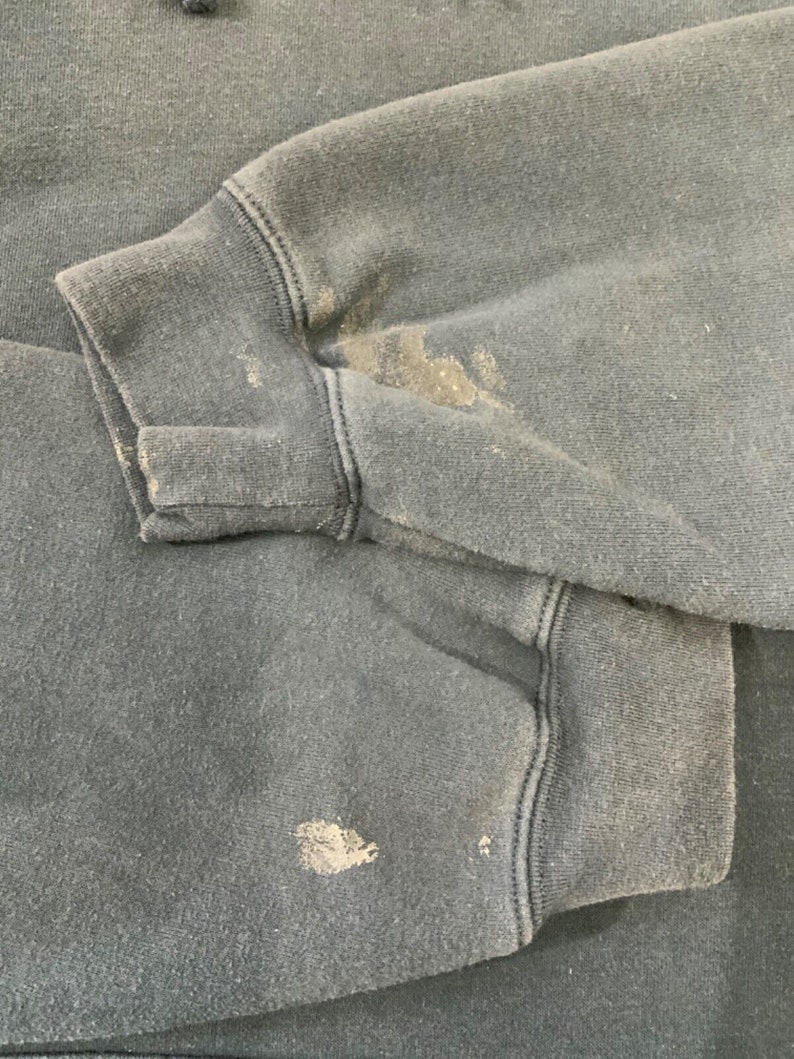 Vintage Carhartt Sweatshirt Hoodie 2XL Blue Workwear Patch image 7
