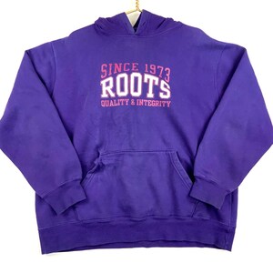 Vintage Roots Canada Sweatshirt Hoodie Size XL Purple 90s Etsy