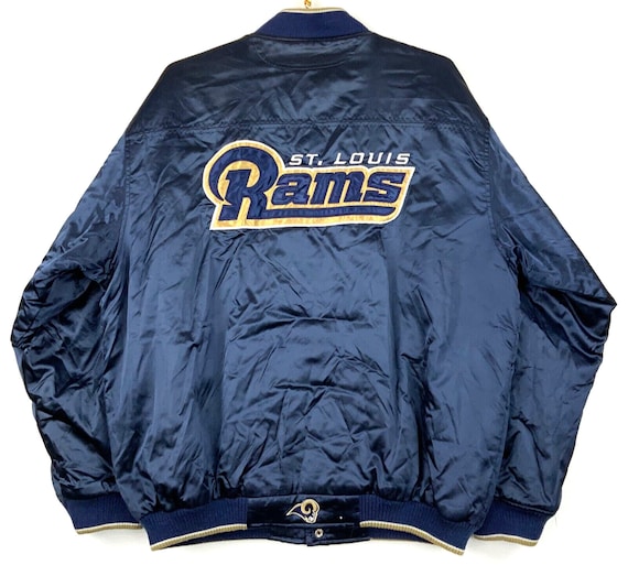 Buy St. Louis Rams Snap Button Varsity Bomber Jacket Lined Medium Online in  India 