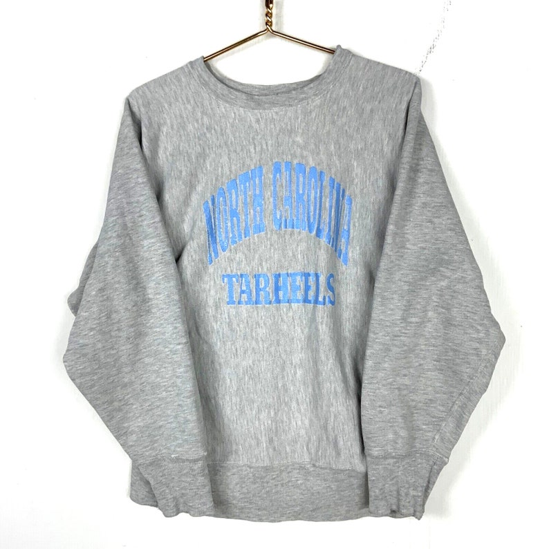 Vintage North Carolina Champion Reverse Weave Sweatshirt Medium Gray Ncaa image 1