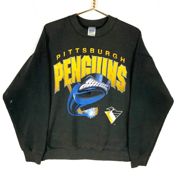 Vintage Pittsburgh Penguins Sweatshirt XL Schwarz Eishockey