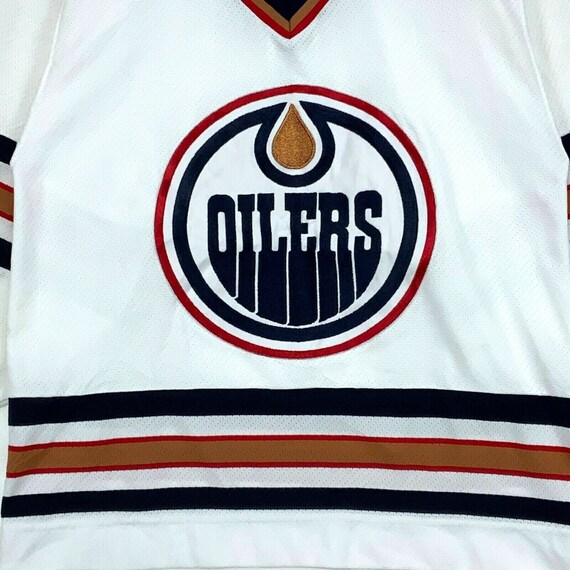 Edmonton Oilers CCM Vintage Jersey Size Small White NHL Hockey Sewn