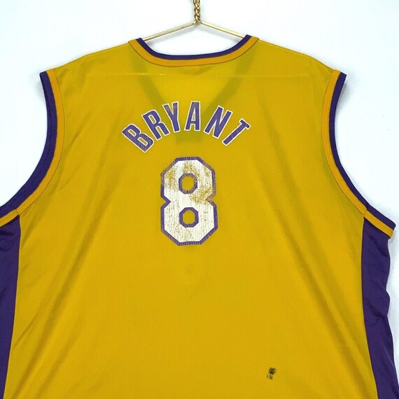 Vintage Champion Kobe Bryant 8 Los Angeles LA Lakers Jersey Yellow
