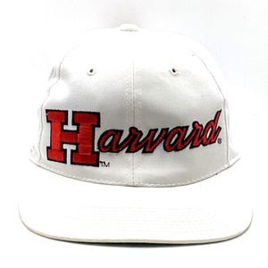 Vintage Harvard Crimson Sports Specialties Script SnapBack Hat Cap Ncaa