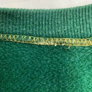 Vintage Sweatshirt Crewneck Small Green Pullover 70s 80s image 3