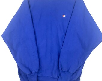 Vintage Champion Reverse Weave Sweatshirt Crewneck Size Large Blue