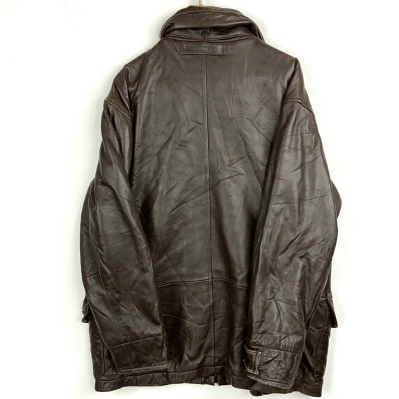 Vintage Nautica Full Zip Genuine Leather Jacket S… - image 2
