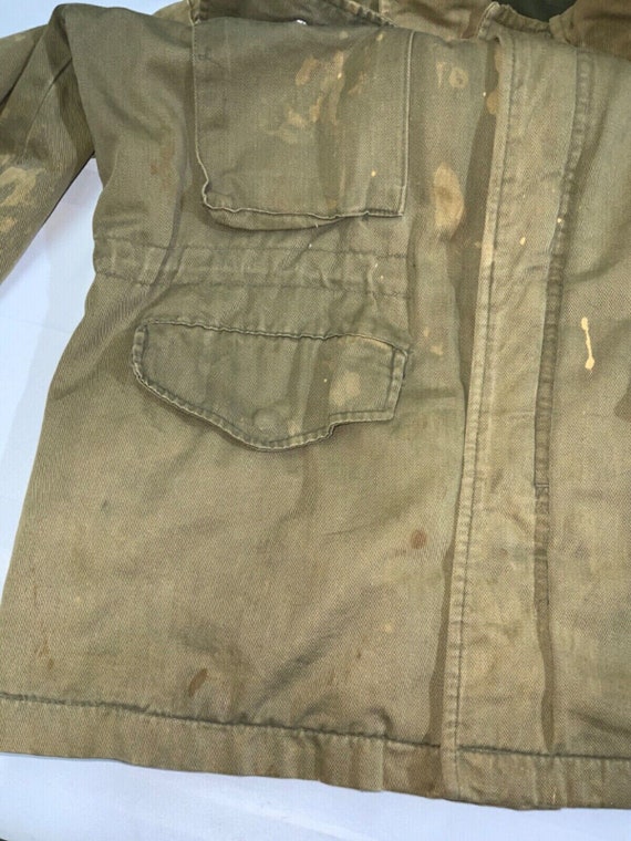 Vintage Military M-52 Field Coat Jacket Size Medi… - image 7