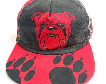 Vintage Red Dog Uncommonly Smooth Snapback Hat Cap Adjustable 90s Black