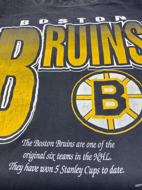 Vintage Boston Bruins T-Shirt Large Black 1994 Nh… - image 9