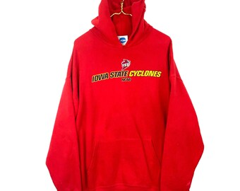 Vintage Iowa State Cyclones Sweatshirt Extra Large Red Ncaa Basketball 90s