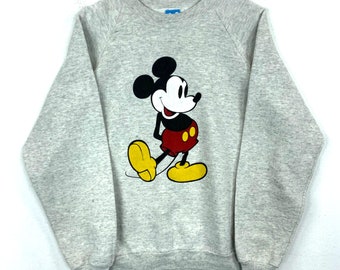 Vintage Mickey Mouse Sweatshirt Crewneck Extra Large Disney Gray