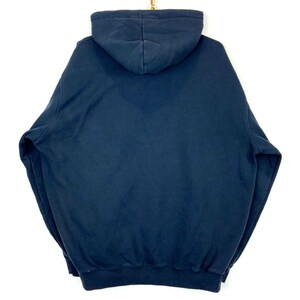 Vintage Carhartt Sweatshirt Hoodie 2XL Blue Workwear Patch image 2