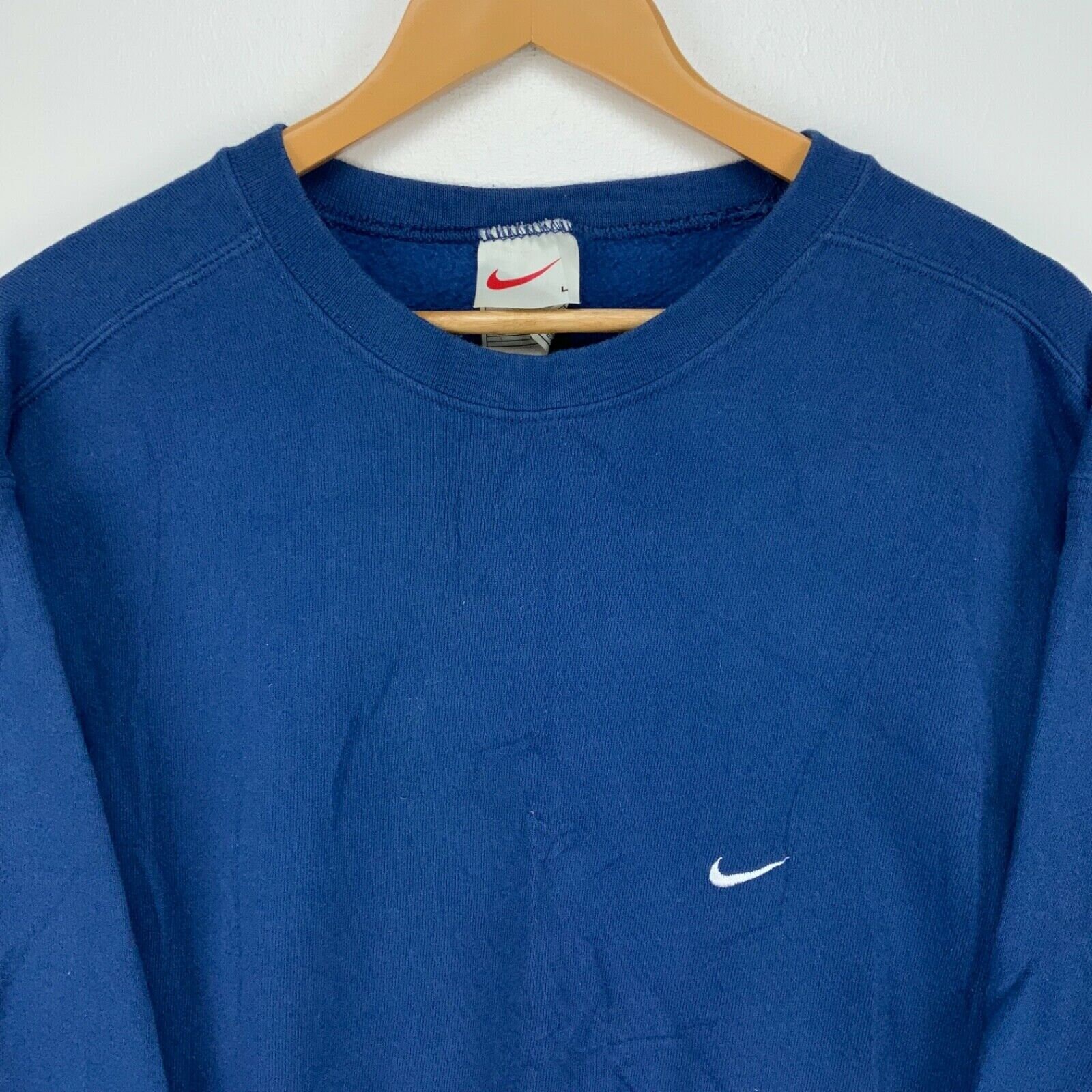 Nike Small Check Vintage Sweatshirt Crewneck Size Large Blue | Etsy