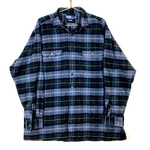 Vintage Polo Ralph Lauren Benford Flannel Shirt XL Gray Long Sleeve Button Up