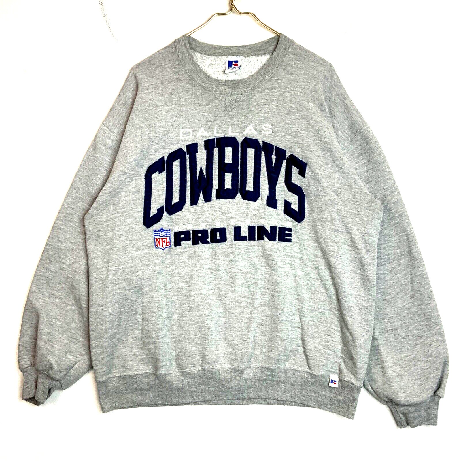 Vtg 90's Dallas Cowboys Pro Line Russell Hoodie Pullover Sweater Size Large  USA