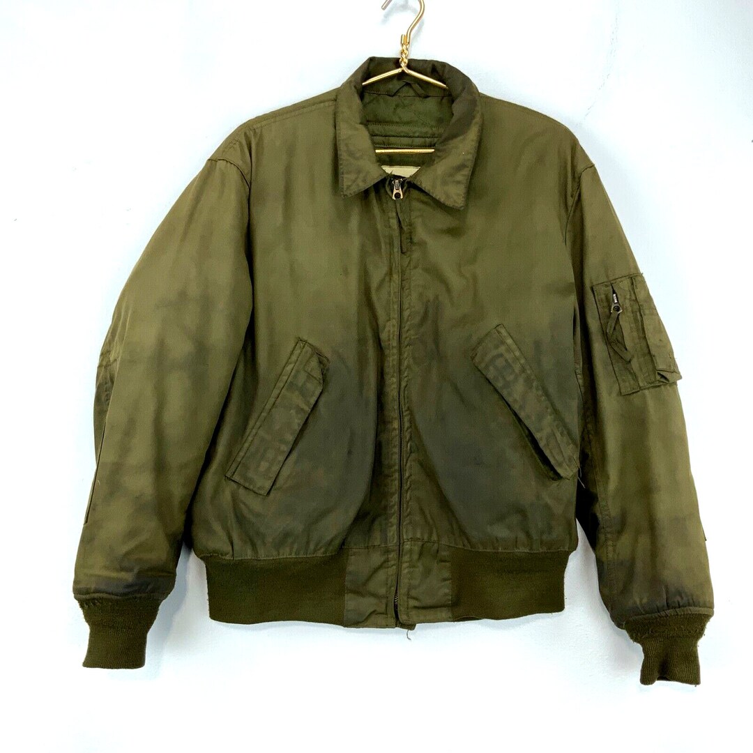 Vintage Us Military Cold Weather Bomber Jacket Size Large Etsy