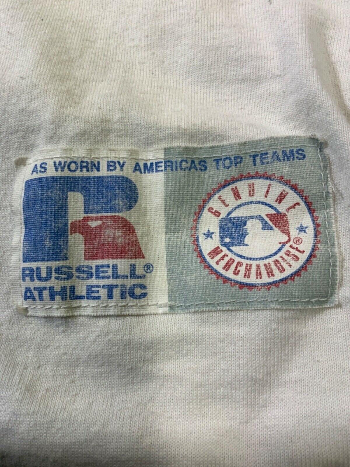 Atlanta Braves Russell Vintage Jersey Size Large White 50/50