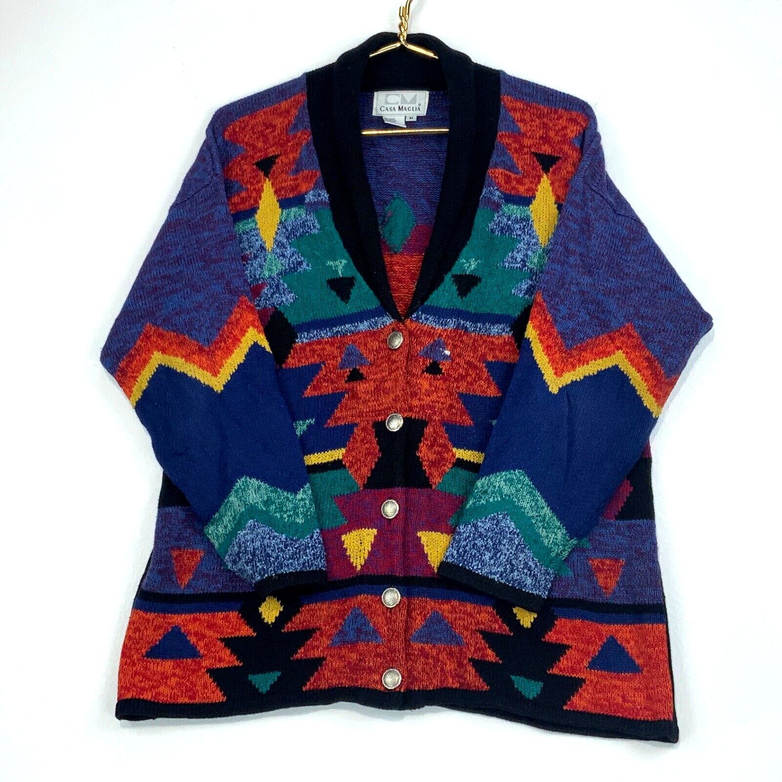 Vintage Casa Maglia Patterned Women's Ramie Knit Cardigan - Etsy