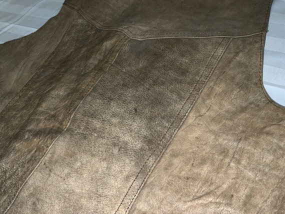 Vintage Hudson Leather Snap Button Vest Jacket Si… - image 5