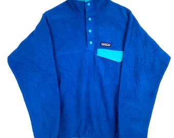 Patagonia Synchilla Women’s Snap T Fleece Sweater Jacket Size Xxs Blue