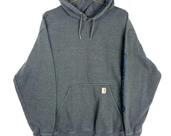 Carhartt Sweatshirt Hoodie 2XL Gray Workwear Original Fit