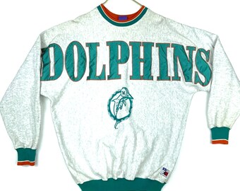 Vintage Miami Dolphins Legends Sweatshirt Size XL Gray Nfl Big Spell Out Usa