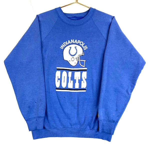 vintage Indianapolis Colts casque sweat ras du cou taille grande Nfl football