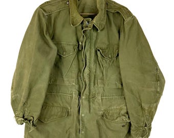 Vintage M-1950 Field Jacket | 50s Army Military OG Field