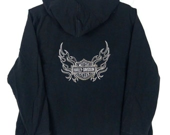 Harley Davidson Motorcycles Full Zip Women's Hoodie Sweatshirt Size 2W Plus Size