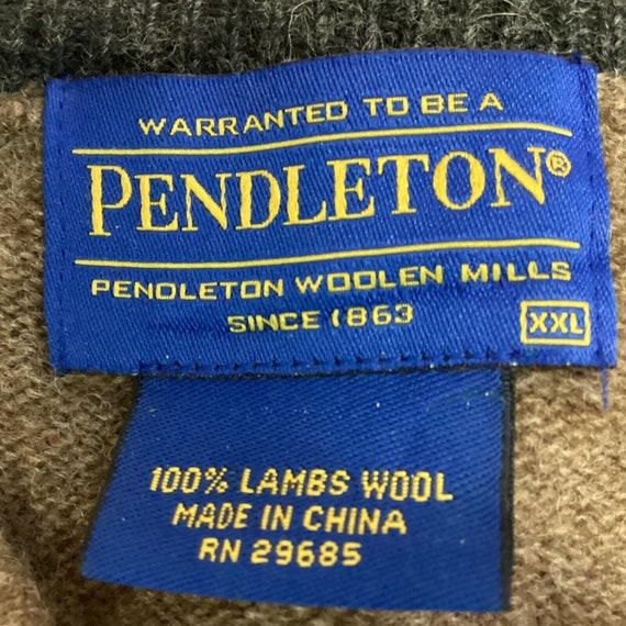 Pendleton Lambs Wool Quarter Zip Sweater Vest Siz… - image 3
