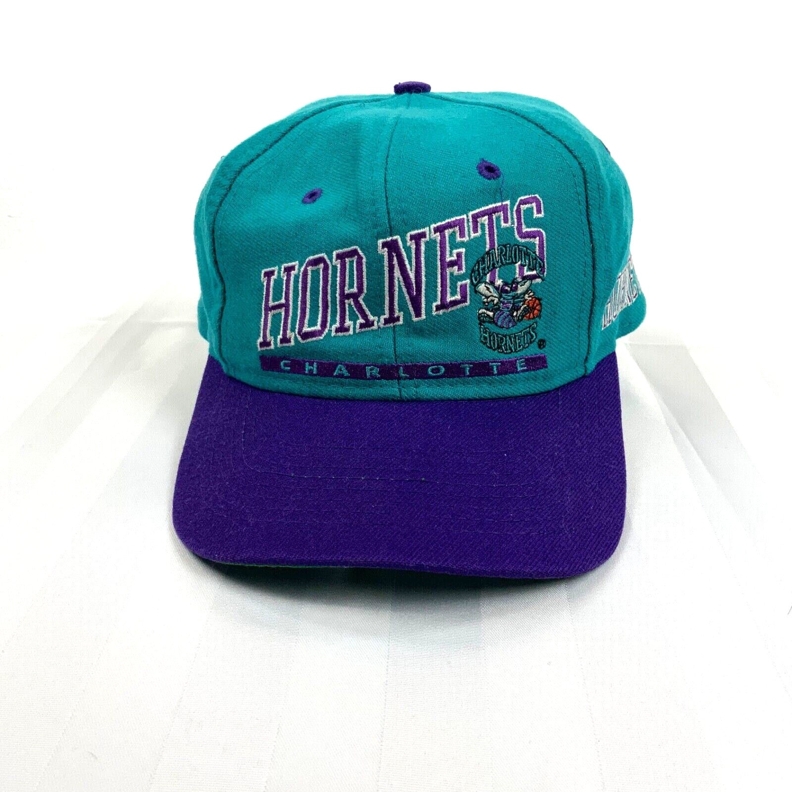 VINTAGE Charlotte Hornets Hat Adult Purple NBA Mens 90s