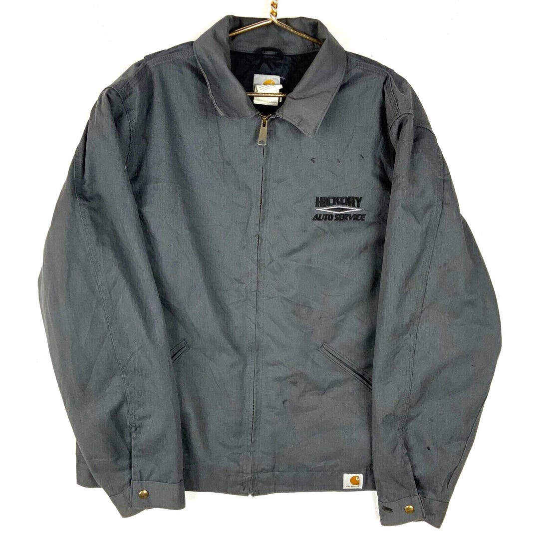 Carhartt ダークグレー ジャケット　XXL BIG size Carhartt Jacket Size Large Gray Full Zip Active Lined Work