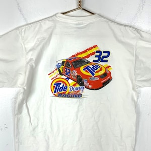 VINTAGE USA製 “Tide Racing Team” 企業ロゴ プリントTシャツ ホワイト サイズXL 美品 中古 4b000891 Vintage Tide Racing Team XL White T Shirt - Etsy
