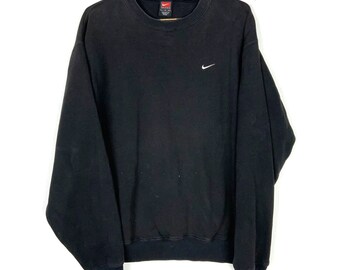 Vintage Nike Sweatshirt Crewneck Large Black 90s