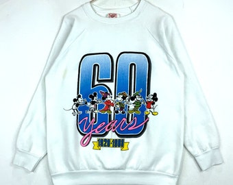 Vintage Mickey Mouse Disney World 60 Years 1928-1988 Sweatshirt Crewneck Large