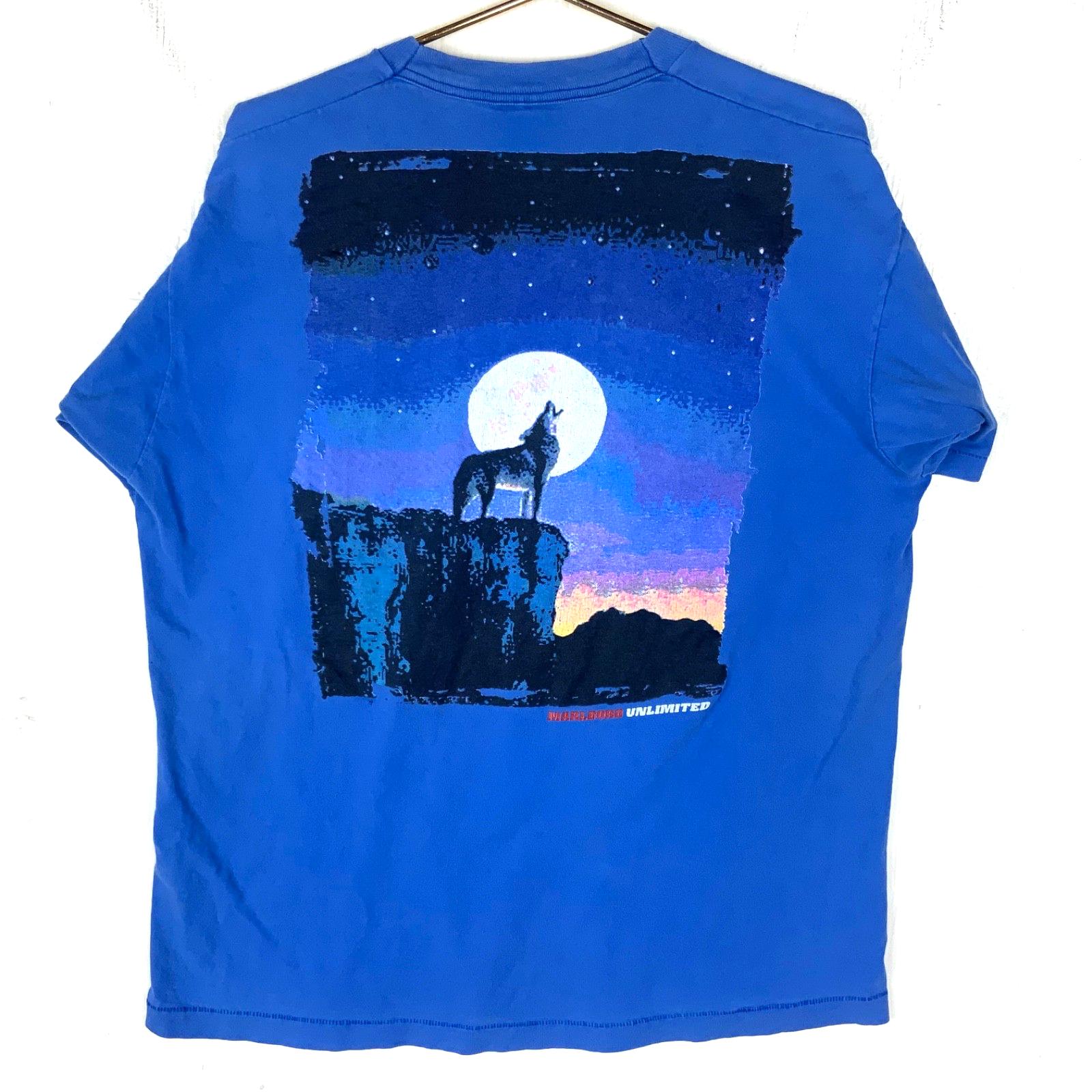 ヴィンテージ マルボロ コヨーテ Tシャツ XL ブルー シングル