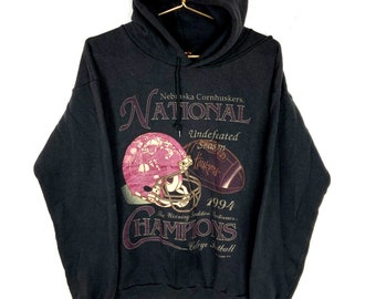 vintage Nebraska Cornhuskers Champions sweat à capuche grand 1994 Ncaa des années 90