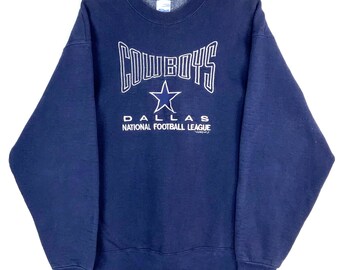Vintage Dallas Cowboys Salem Sweatshirt Large 1993 Nfl Made Usa Embroidered 90s