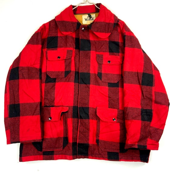 Vintage Woolrich Plaid Wool 505 Jacket Size 46 Re… - image 1